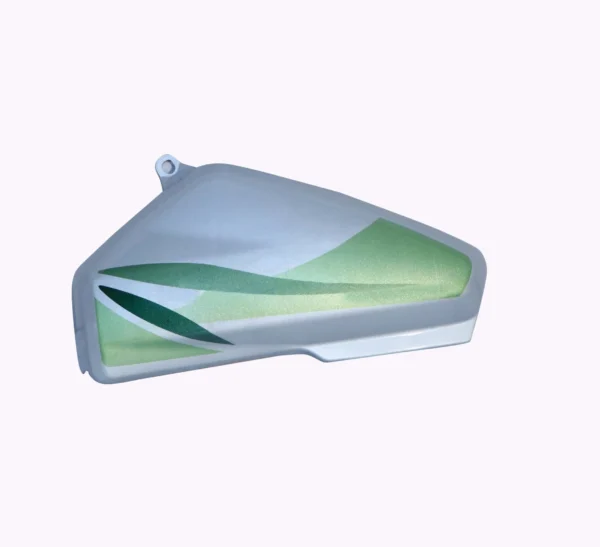 Hero HF Deluxe Green Silver Side Panel Cover