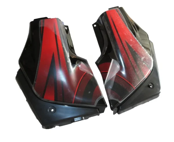 Side Panel Cover for Hero Passion Plus Black Red