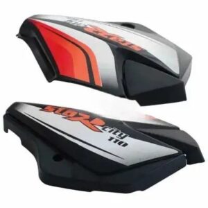 TVS Star CVTi 110cc Side Panel Cover Black Red
