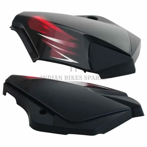 Side Panel Cover for TVS Star CVTi 110cc Black Red