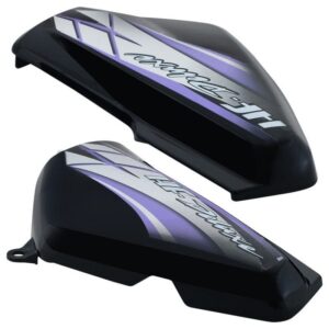 Hero HF Deluxe Side Panel Cowl Set Black Blue