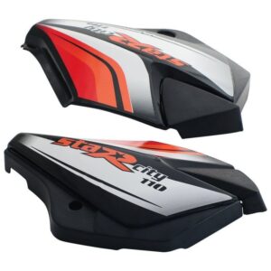 Side Panel Cowl Set for TVS Star City Plus 110cc Black