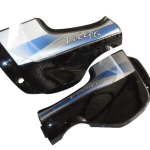 TVS Victor GLX Side Panel Cowl Set Black Blue