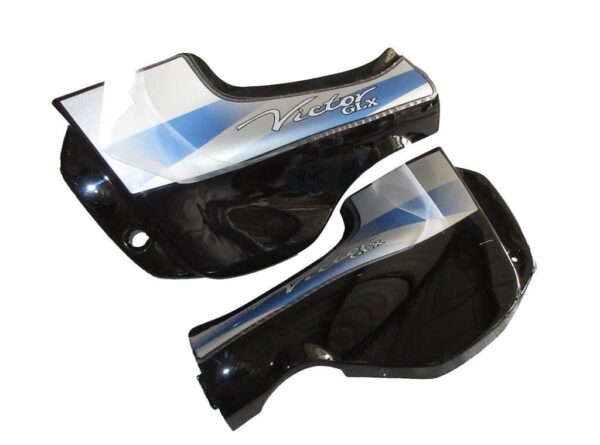 TVS Victor GLX Side Panel Cowl Set Black Blue