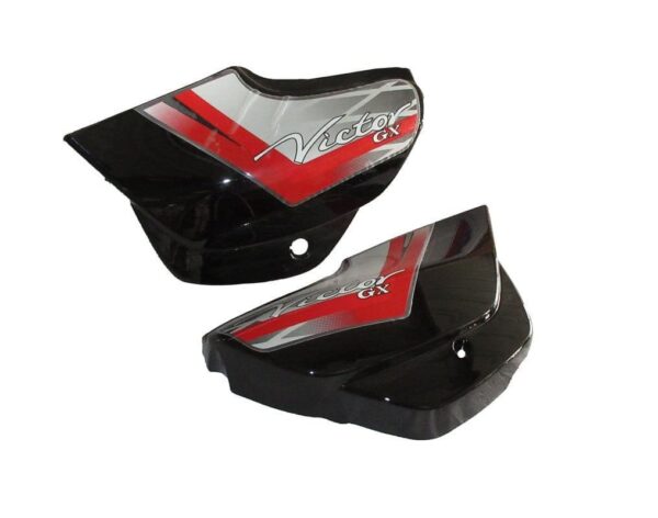 Side Panel Cowl Set for TVS Victor GX Black Red