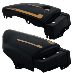 Yamaha 135 Side Panel Cowl Black Golden Sticker