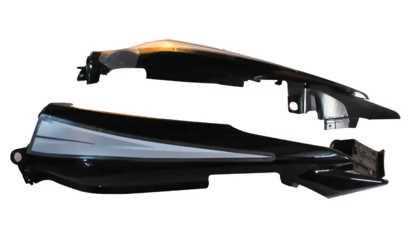 Xpro Black Silver Tail Panel Seat Cowl