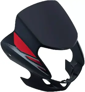 Sun Visor for VW Type 2 Deluxe Black Red