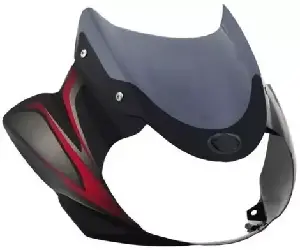Discover 150cc Black Red Visor