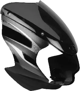 Windshield for Discover 125 Black Grey